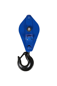 Блок монтажный однорольный с  крюком TOR 1 т с откидной щекой (S)*