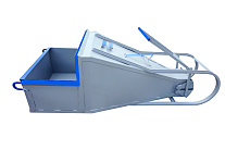 Бадья для бетона «Туфелька» 1,6 с двухчелюстным затвором и шестеренчатым приводом Бадья для бетона «Туфелька» 1,6 с двухчелюстным затвором и шестеренчатым приводом