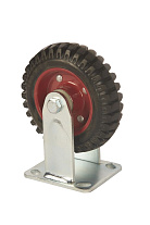 Колесо большегрузное неповоротное PF 160 150 мм резина с протектором (F)