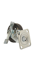 Колесо большегрузное поворотное SCdb 55 125 мм обрезиненное с тормозом (N) Колесо большегрузное поворотное SCdb 55 125 мм обрезиненное с тормозом (N)