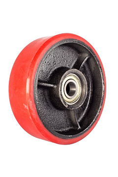 Колесо полиуретан 160х50 мм с подшипником для тележек гидравлических JC/DF-III/DB/BFC/AC(LH)