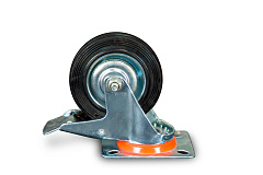 Колесо поворотное резина SCb 93 75 мм с тормозом (Y) Колесо поворотное резина SCb 93 75 мм с тормозом (Y)