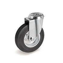 Колесо поворотное SCh 55 125 мм резина под болт Колесо поворотное SCh 55 125 мм резина под болт