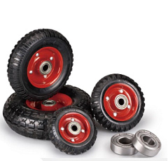 Колесо большегрузное P 160 160 мм резина с протектором, на ось (N) Колесо большегрузное P 160 160 мм резина с протектором, на ось (N)