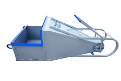 Бадья для бетона «Туфелька» 2,0 с одночелюстным затвором и рычажным приводом Бадья для бетона «Туфелька» 2,0 с одночелюстным затвором и рычажным приводом